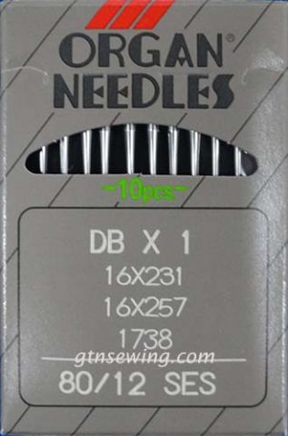 Organ Industrial Lockstitch Machine Needles DBx1 16x231 SES Size 80/12 Ball Point