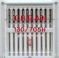 Organ Standard Sewing Needles 130 705H Size 100/16 10 Needles Per Pack