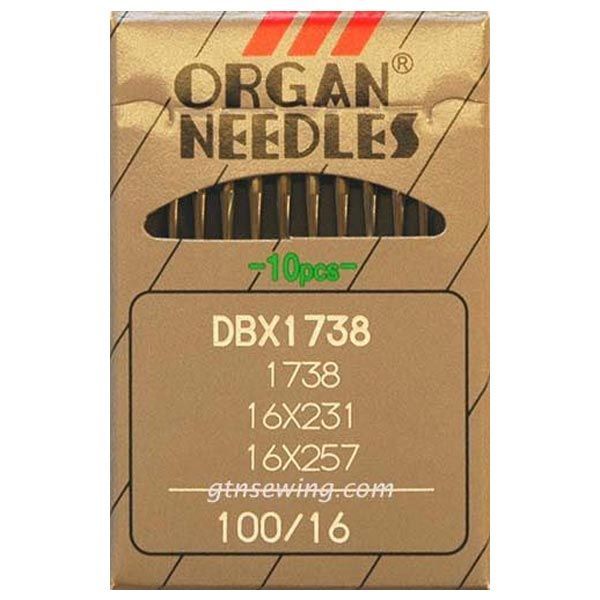Organ Industrial Machine Needles DBx1 16x231 Size 100/16, 100 Needles
