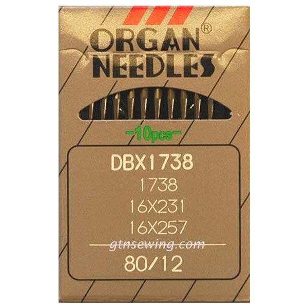 Organ Industrial Lockstitch Machine Needles DBx1 16x231 Size 80/12