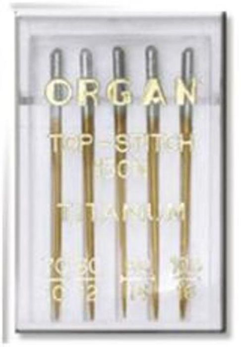 Organ Titanium Top Stitch Sewing Needles Assorted Sizes 