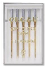 Organ Titanium Sewing Needles Size 90/14