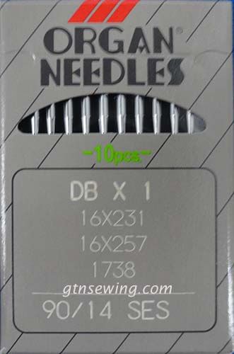 Organ Industrial Lockstitch Machine Needles DBx1 16x231 SES Size 90/14 Ball Point