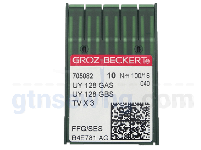 UY128GAS TVx3 FFG/SES Ball Point Size 100/16 100 NEEDLES