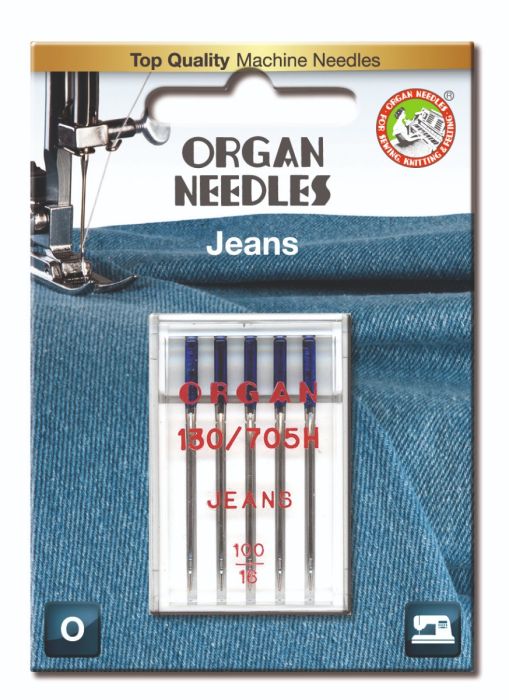 Organ Jeans Sewing Needles 130 705H-J Single Size 100 - 5 Needles Per Pack