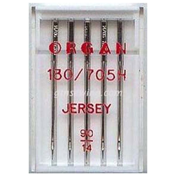 Organ Jersey Sewing Needles 130 705H Single Size 90/14 - 5 Needles Per Pack