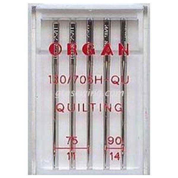 Organ Quilting Sewing Needles 130 705H Assorted Sizes 75 & 90 - 5 Needles Per Pack