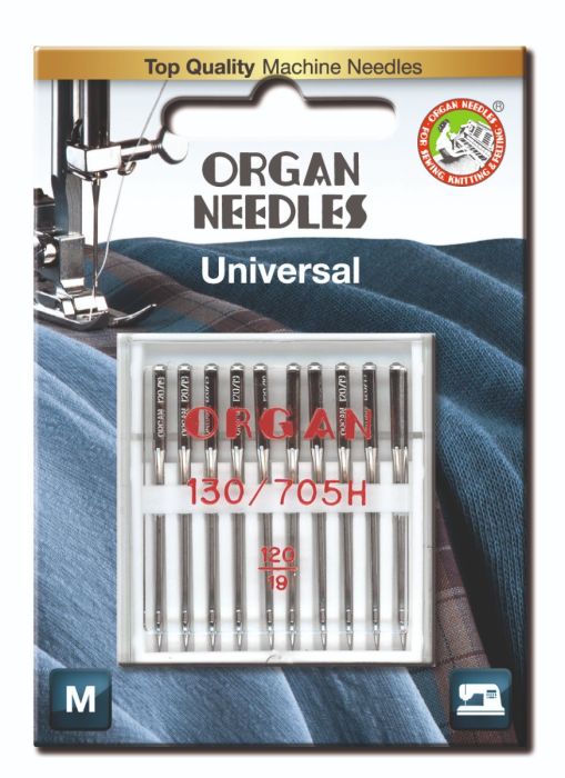 Organ Standard Sewing Needles 130 705H Size 120/19 10 Needles Per Pack