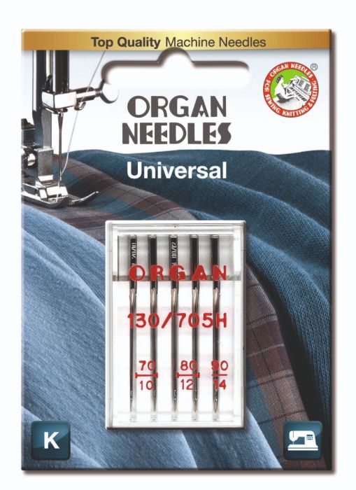 Organ Standard Sewing Needles 130 705H Mix Pack Sizes 70, 80 & 90 - 5 Needles Per Pack